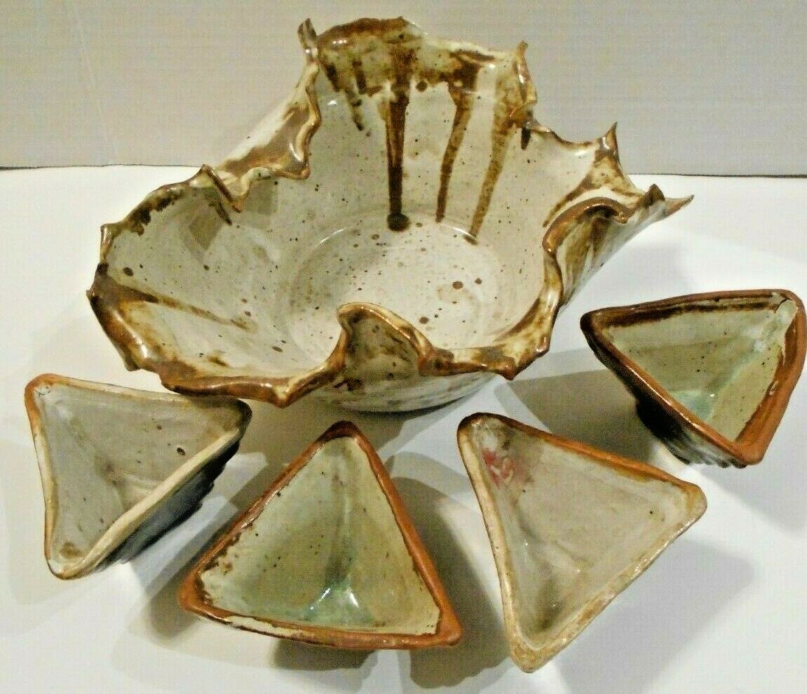 Chip and Dip Set Handmade Pottery