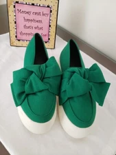 Minetom Women's Casual Bow Tie Flats Slip On Comfort Mid Heel Moccasins Pumps 