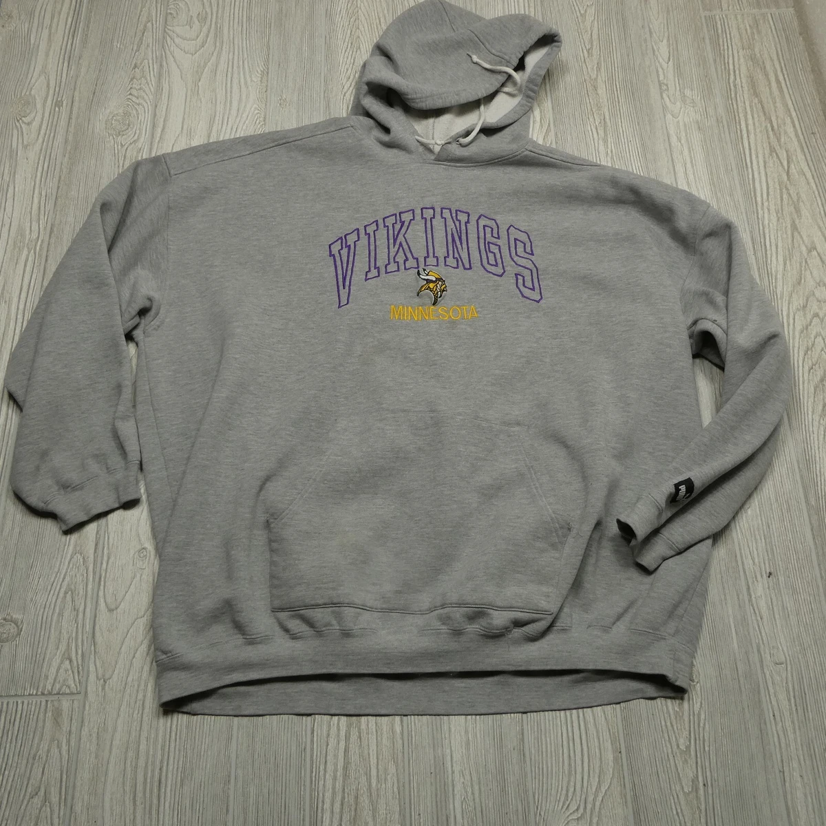 VINTAGE Minnesota Vikings Puma Sweater Adult 4XL NFL Fleece Hooded