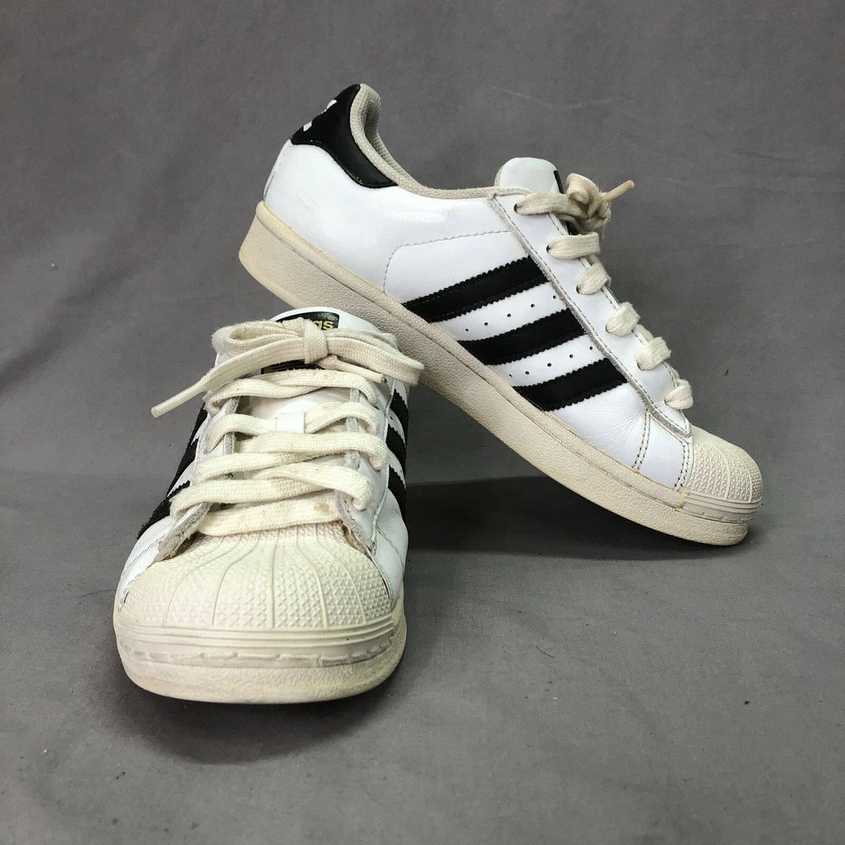 ADIDAS SUPERSTAR WOMENS WHITE/BLACK SNEAKER C77153 SIZE 6.5