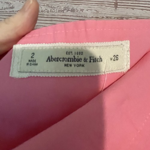 Abercrombie Fitch Pink Pleated Mini Skirt W/Bow Sz 2 Preppy School Girl NWT - Picture 4 of 8
