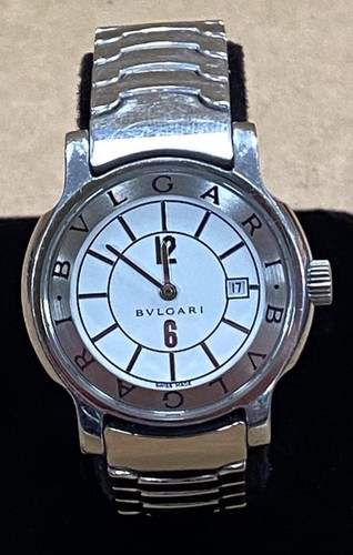 BVLGARI SOLOTEMPO ST29S STAINLESS STEEL 29mm QUARTZ WATCH W/ BOX & PAPERS. - Picture 3 of 13