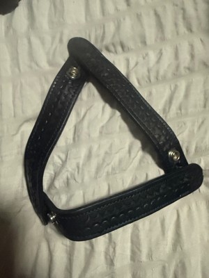 Boston Leather Belt Loop Keepers (3) Plain Black hidden Double Snap