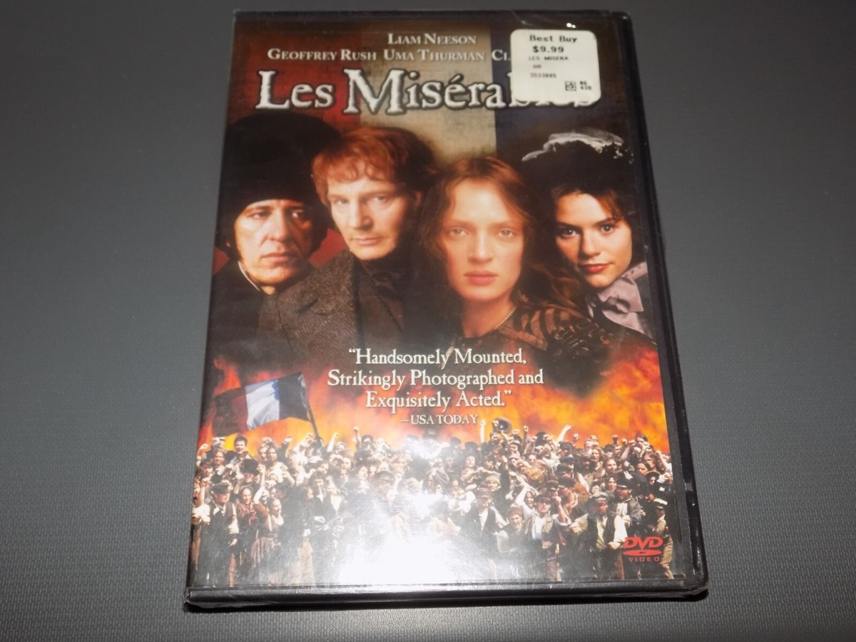 LES MISERABLES Liam Neeson Geoffrey Rush Uma Thurman Claire Danes
