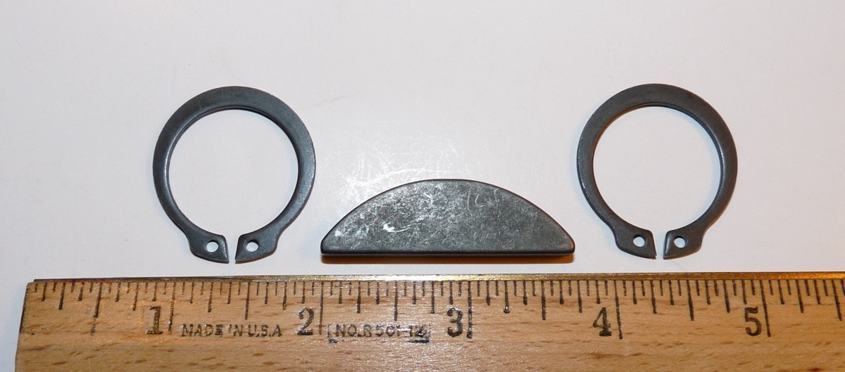 Troy-Bilt HiPro Axle Key (1/4" X 1") & Snap Ring Set - M-GW-9305, USA Made