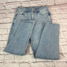 American Eagle Women Mom Jeans Size 6 Blue Light Wash High Rise