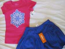 NWT 6 S Disney Parks Snowflake Shirt Gymboree Stripes and Anchors Skort