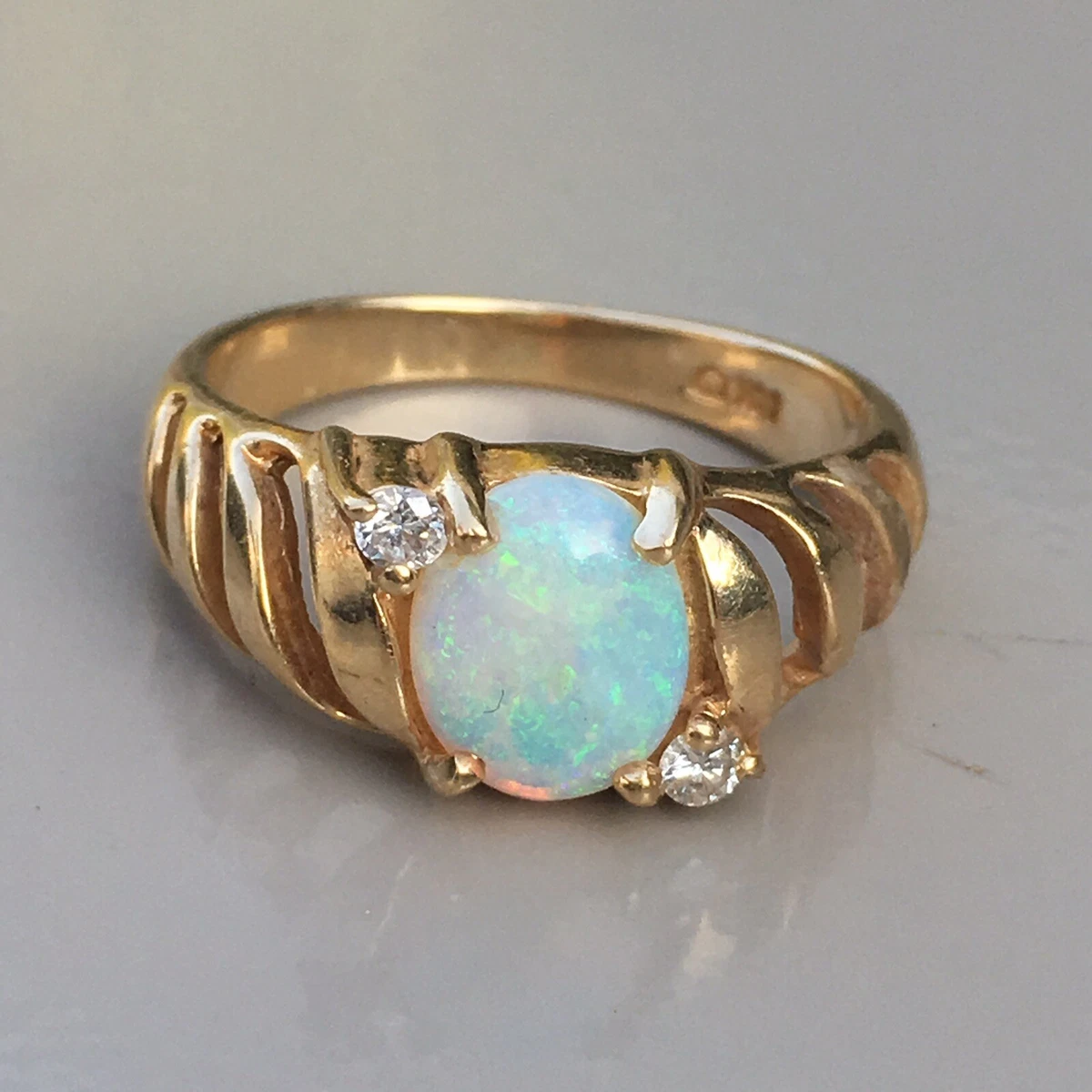 14 karat gold opal ring outlet
