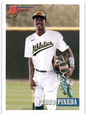 PEDRO PINEDA 2021 Bowman Heritage Paper Prospect #189 Oakland Athletics