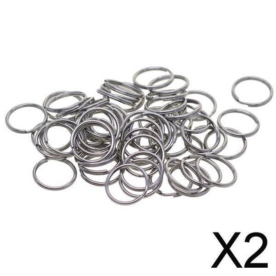 2x 100 Stück geteilte Federringe DIY Projekte, Schlüssel