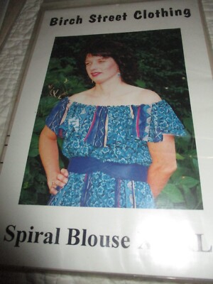 Birch Street Clothing Spiral Blouse XS-XL Uncut Sewing Pattern Boho Festival '96