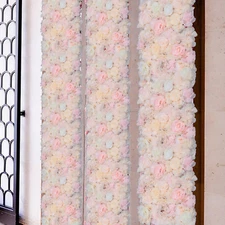 6 PCS Flower Wall Panel Floral Backdrop Flower Wall Decoration Wedding Party