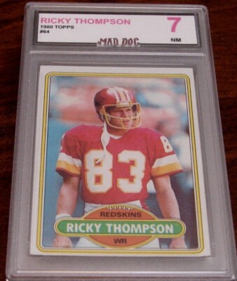 RICKY THOMPSON****1980 TOPPS---MINT 7***REDSKINS--#64--SET BREAK--MAD DOG