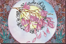 Bead Embroidery Kit "Blooming magnolia" size 17.7"x11.8" / 45.0x30.0 cm