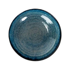 8.25" Round Deep Plate Blue Made in Japan