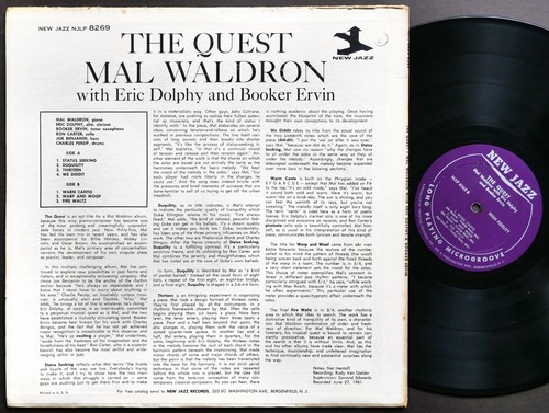 MAL WALDRON ERIC DOLPHY The Quest LP NEW JAZZ NJLP 8269 US 1963 Booker Ervin - Foto 2 di 2