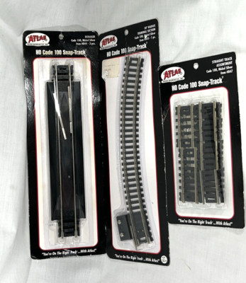 Atlas #844, 845, 847 HO Code 100 Snap Track Set Rerailer + two more sets
