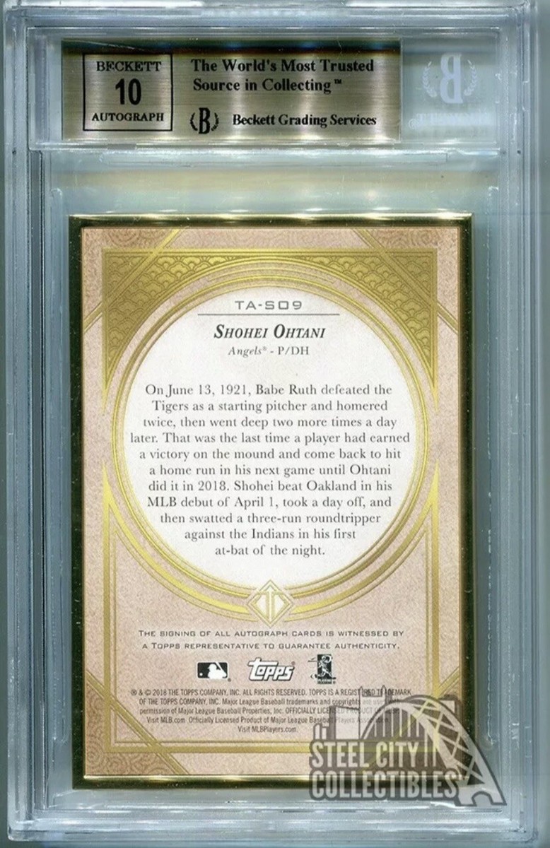 Shohei Ohtani 2018 Topps Transcendent Japan Rookie Auto RC (1st HR