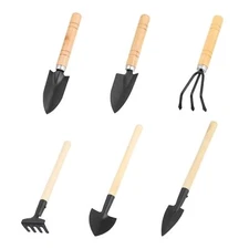 PATIKIL Mini Garden Plant Tool Set 6 Pack Trowel Shovel Succulent Gardening H...