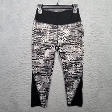 RBX Legging Womens Small Black White Yoga Compression Activewear 26x21