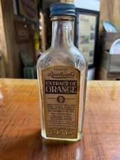 Vintage Rawleigh’s Orange Extract Bottle With Label And Cap Freeport, Illinois
