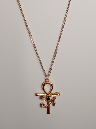 Ancient Egyptian Ankh Pendant Protection with Eye of Horus Necklace - Picture 5 of 7