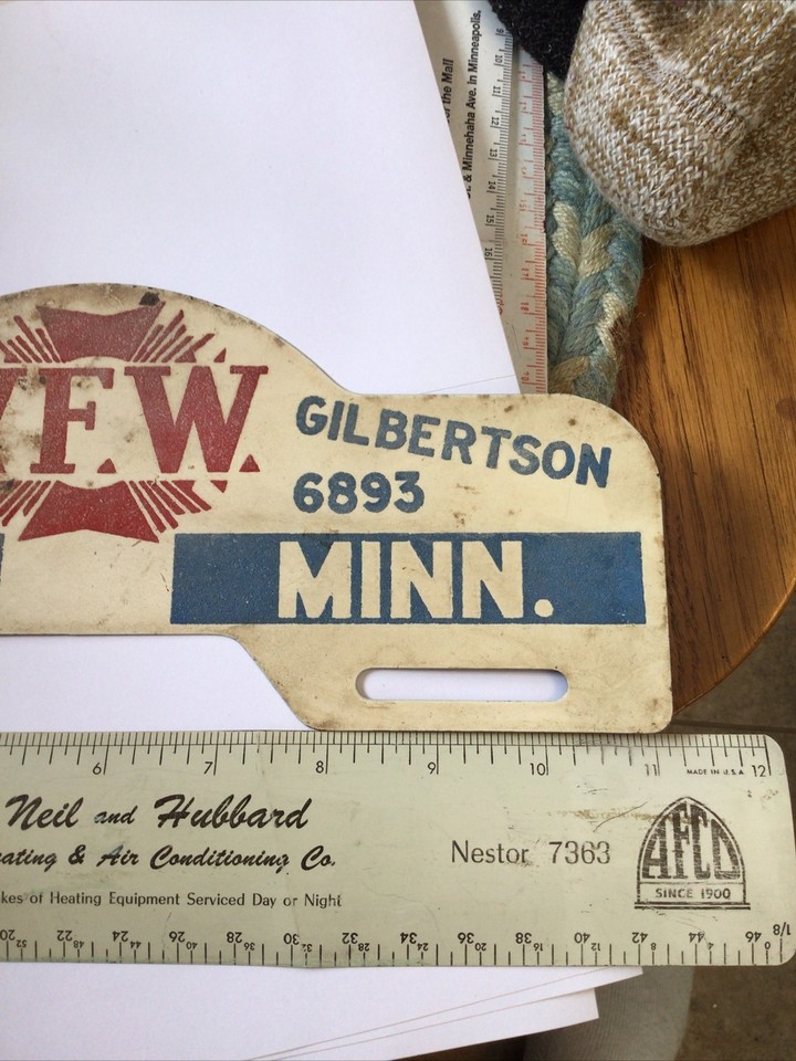 LICENSE TOPPER PRESTON MINN MAGDLIN GILBERTSON VFW MN MINNESOTA POST