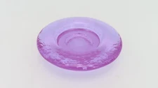 Fire And Light Recycled Glass Lavender  Neodymium Candle Wine Holder 6.5" Diam
