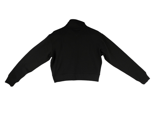 Chaqueta Tommy Jeans Mujer Adolescente Talla S Negra con Logotipo y Bandera Sudadera Estilo - Imagen 4 de 13