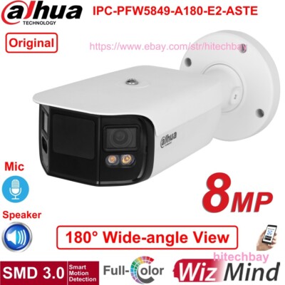 Dahua IPC-PFW5849-A180-E2-ASTE 8MP 180° Panoramic Full-Color WizMind Camera PoE