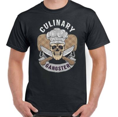 Chef Maglietta Culinary Gangster Herren Lustig Cook Grillen Masterchef Baker Hut