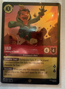 FOIL Lorcana Reign of Jafar - Lilo - Causing an Uproar 137/204 Legendary FOIL