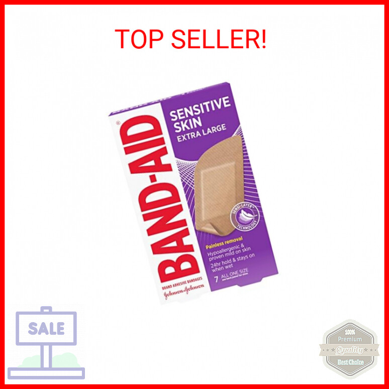 BandAid Brand Adhesive Bandages for Sensitive Skin, Hypoallergenic