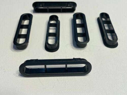 Set Defroster Vent Rear 6 Pieces Black Volkswagen Type1 Bug VW Beetle 1971-1978 - Picture 3 of 5