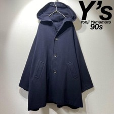 Vintage Y's Ys Yohji YamamotoWool hood stitch mid-length coat jacket japan