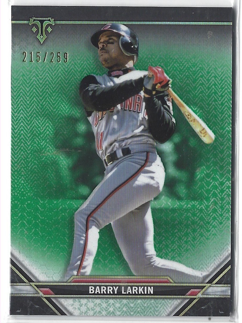 2021 Topps Triple Threads Emerald /259 Barry Larkin #52 HOF SP | Cincinnati Reds