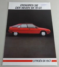 Brochure Citroën BX 19 GT Stand 07/1984