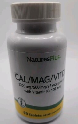 NaturesPlus, Cal/Mag/Vit D3 with Vitamin K2, 90 Tablets