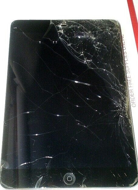 APPLE A1490 IPAD MINI 7.9" Space Gray (Wi-Fi + Cellular) Locked Cracked Screen