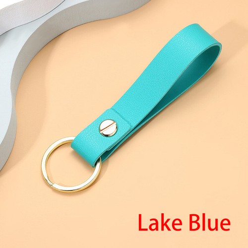 Mens Womens Fashion PU Leather Keyrings Keychain Business Gift Cars Key Straps - Picture 15 of 20