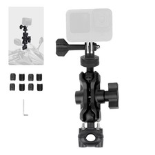 Bike Motorcycle Camera Mount Bundle Kit 1/4 Screw Tripod Adapter Ball Head