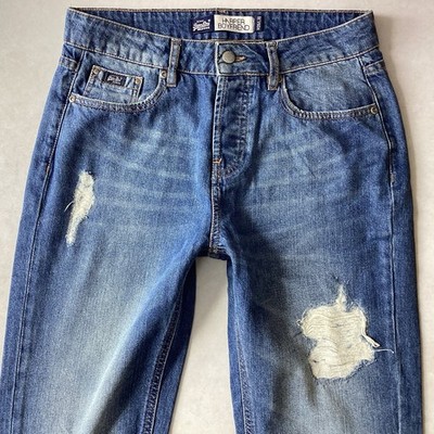 Superdry HARPER BOYFRIEND Damenjeans blau verwaschen Größe 8 W26 L30 (491F)