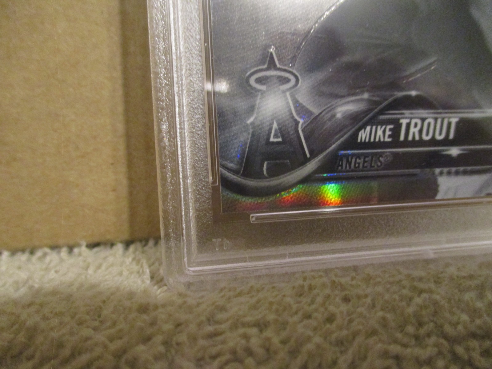 2018 TOPPS CHROME MIKE TROUT #100 BATTING NEGATIVE REFRACTOR PSA 10 GEM MINT! view 9