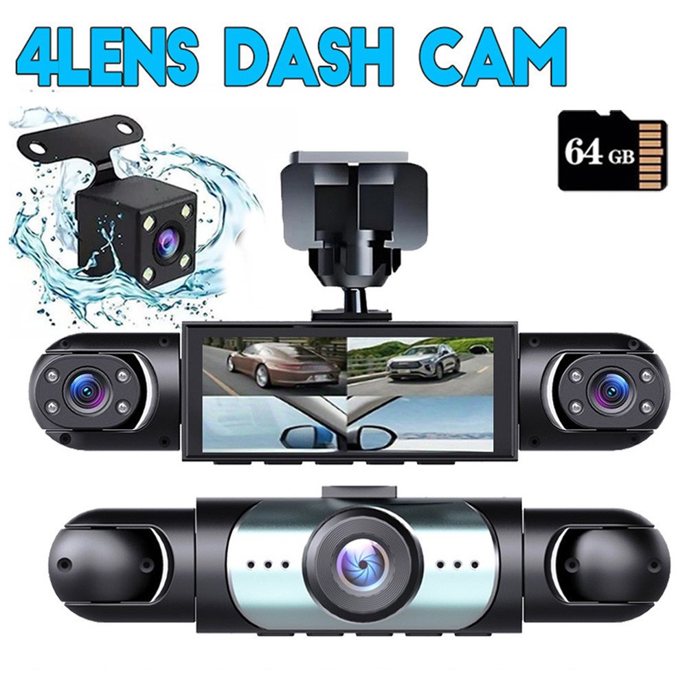1080P Dash Cam 4 Lens 360° Dash Camera 1080P Driving Recorder w