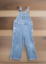 John Deere Kids Overalls Bibs 4T Denim Boys Girls Adjustable Blue Jean Farmer