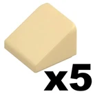 Lego 5 New Tan Slope Mini 30 1 x 1 x 2/3 Roof Mosaic Part 54200 TN03