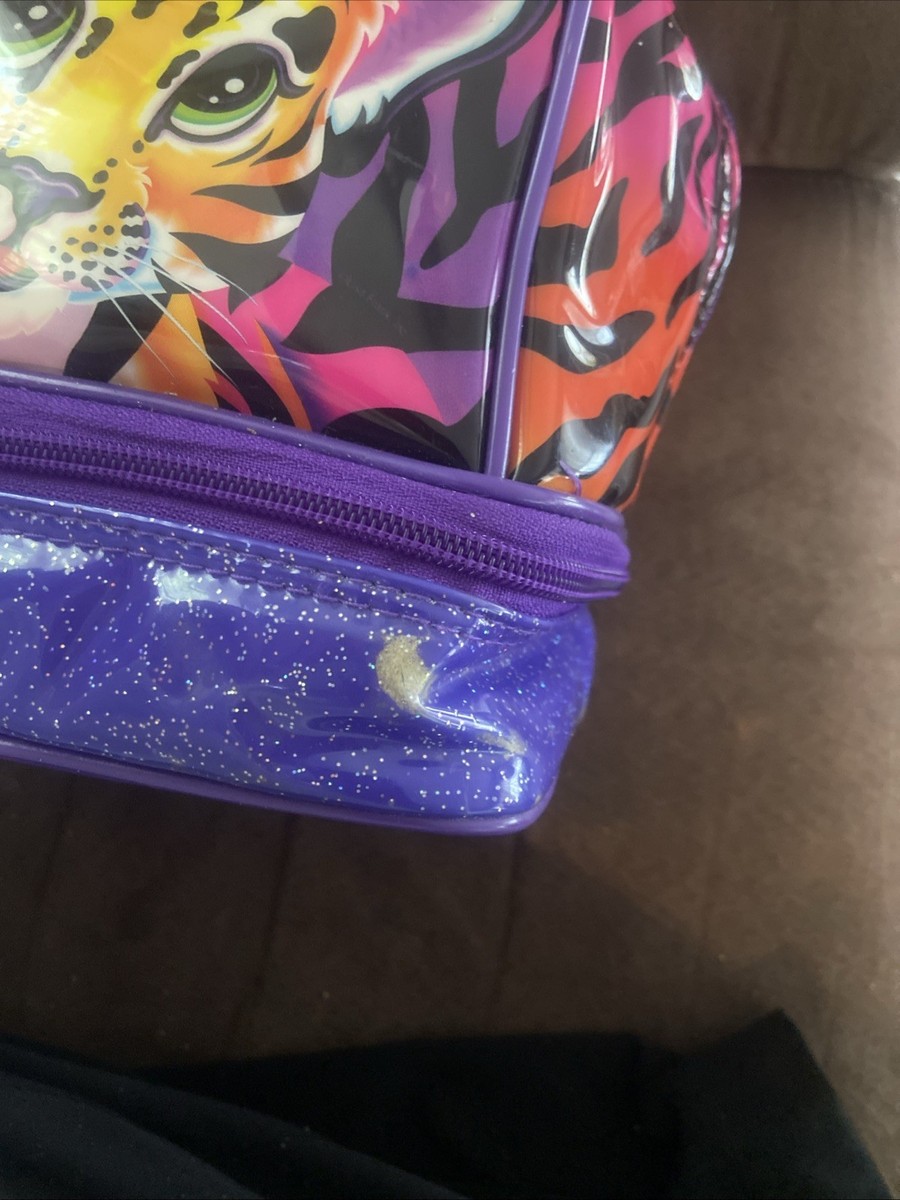 Rare Lisa Frank Tiger lunchbox Lunch Bag 2 Compartments  display picture 1