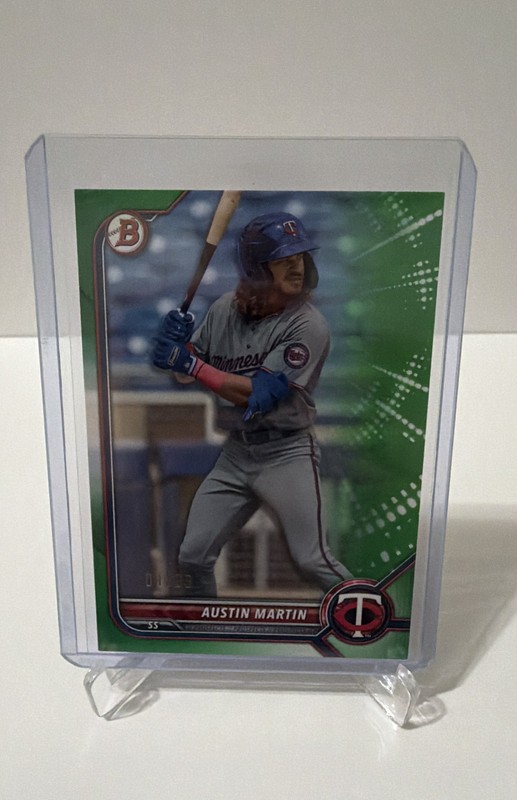 2022 Bowman - Prospects Austin Martin #BP-139 Green Border /99 (RC)