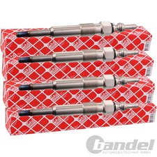 4x FEBI GLÜHKERZE passend für RENAULT CLIO III KANGOO RAPID MEGANE SCENIC