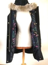 Joules Hartingdale BLACK Waterproof 3 in 1 Parka Coat Size UK10- BNWT RRP£269.00